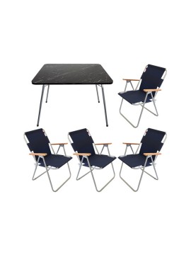 4 Kamp Sandalyesi + 1 Masası
